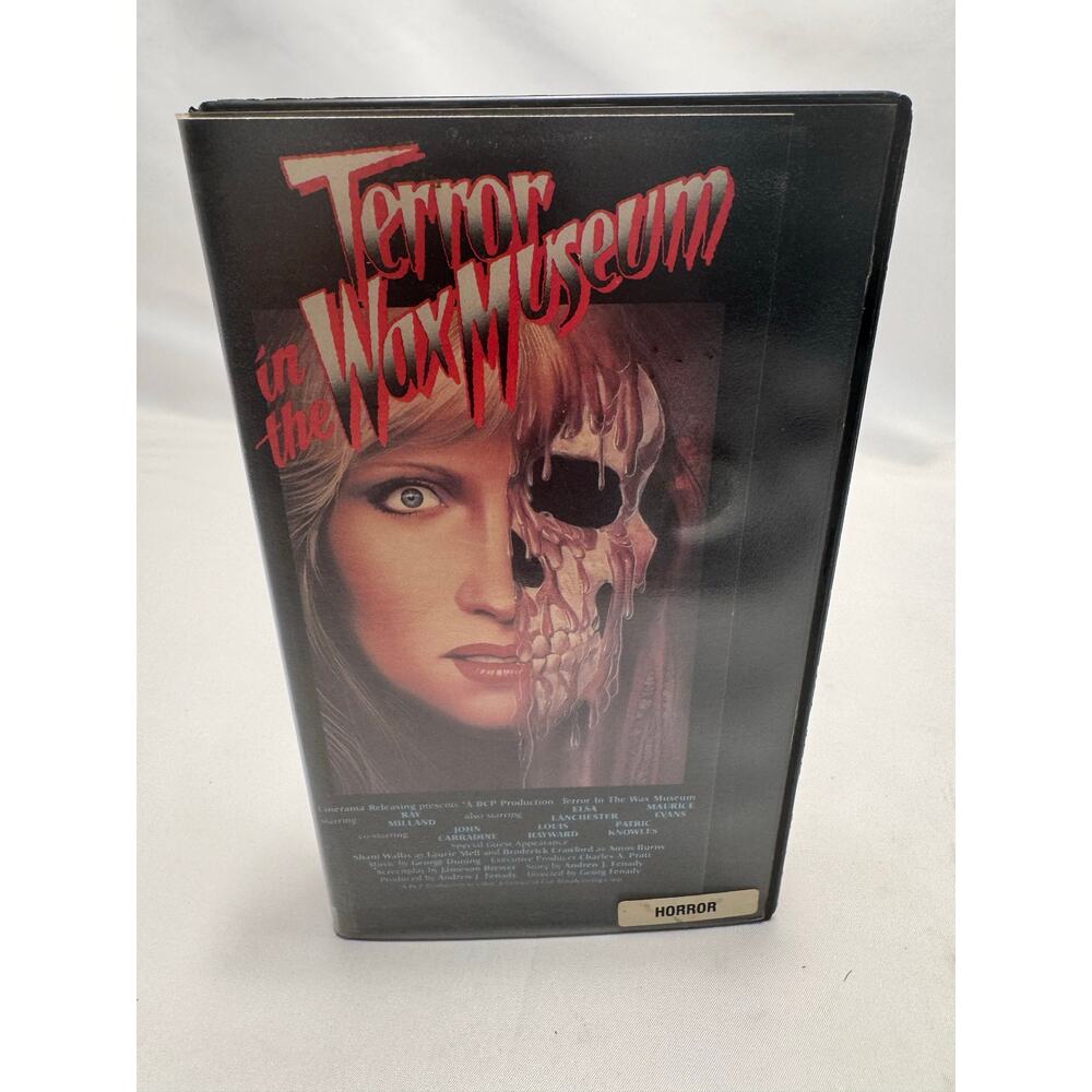 Terror In The Wax Museum Movie VHS Tape Entertainment Horror Thriller Scary